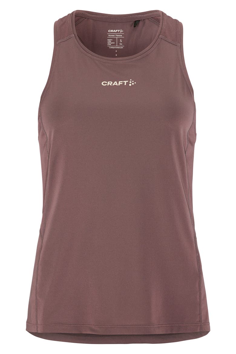 Essence Perforated Jersey Racerback Tank, Main, color, FLINT