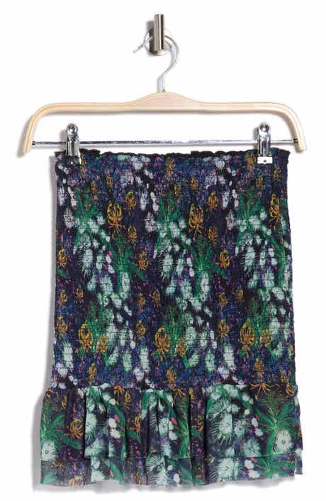 Desigual Printed Smocked Miniskirt