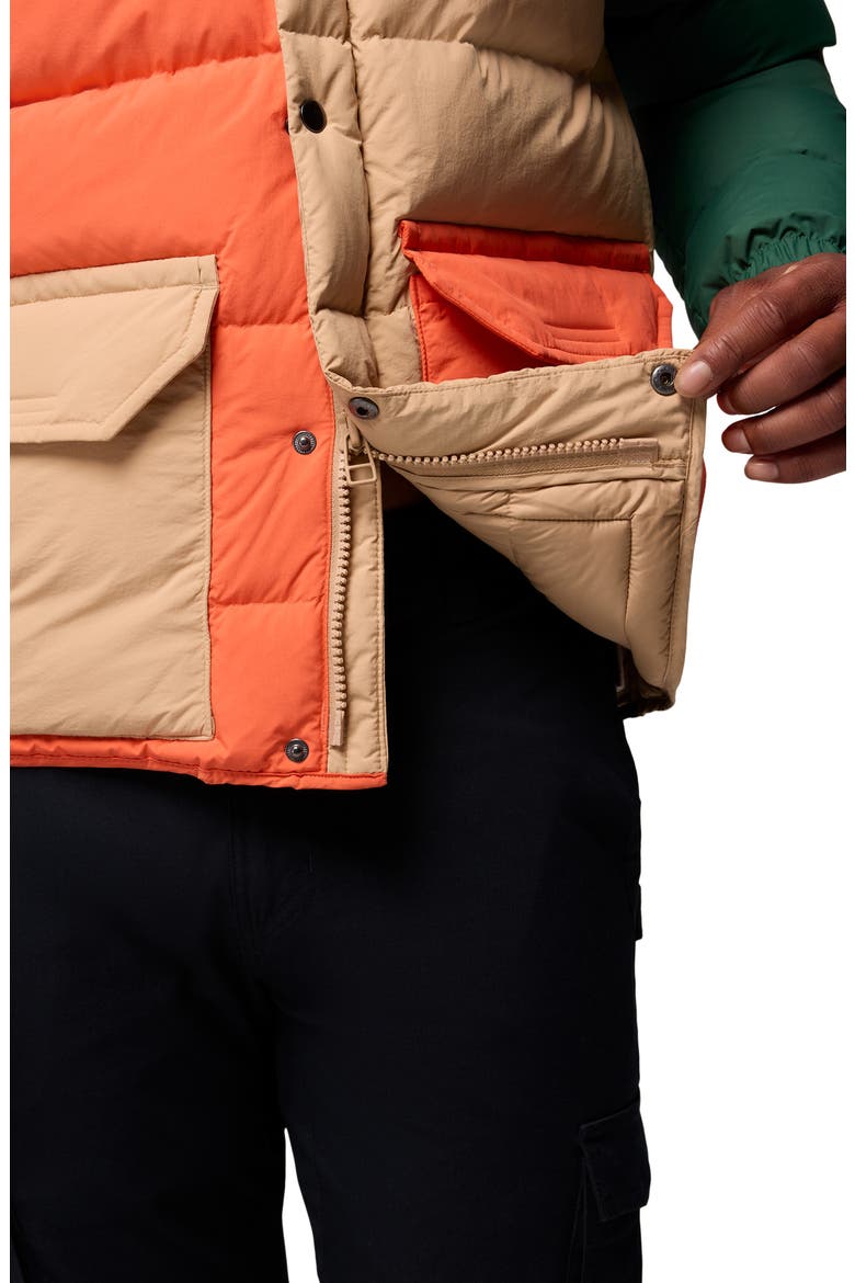 Wallowa Water Repellent Down Puffer Jacket with Removable Hood, Alternate, color, CANOE/ ZING/ RAIN FOREST