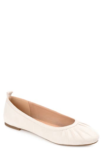 Journee Collection Tannya Flat in Bone at Nordstrom Rack, Size 11
