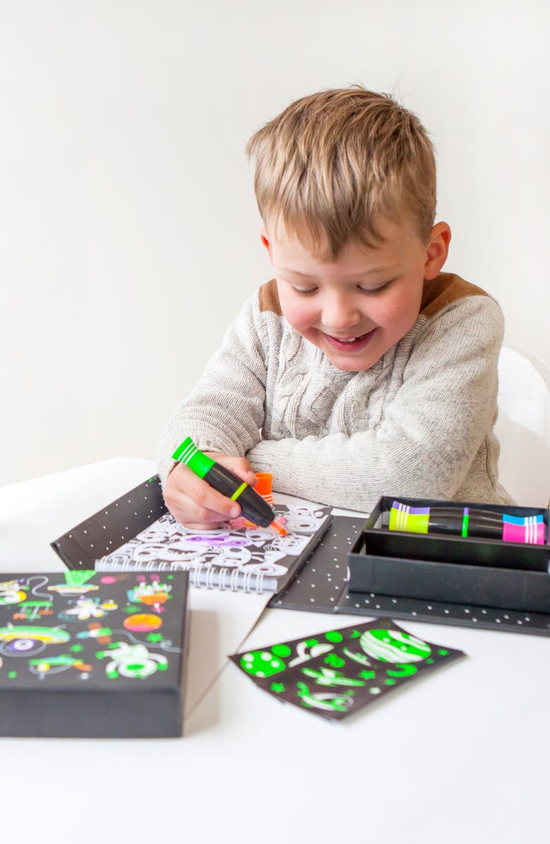 TIGER TRIBE Outer Space Neon Coloring Set, Alternate, color, Multi