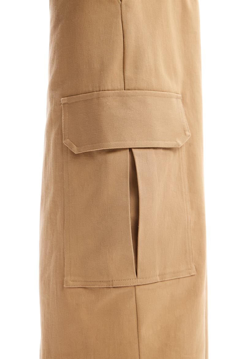 Cargo Midi Skirt, Alternate, color, KHAKI