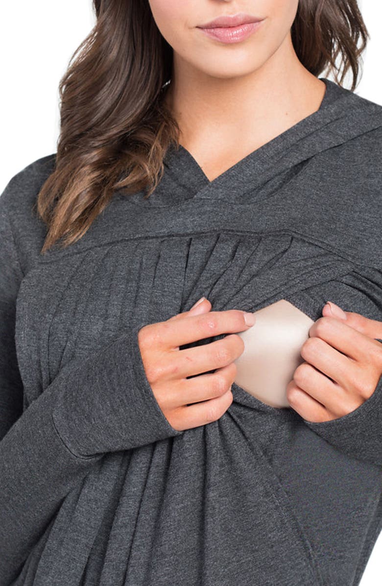 Savi Mom Hooded Maternity/Nursing Tunic, Alternate, color,