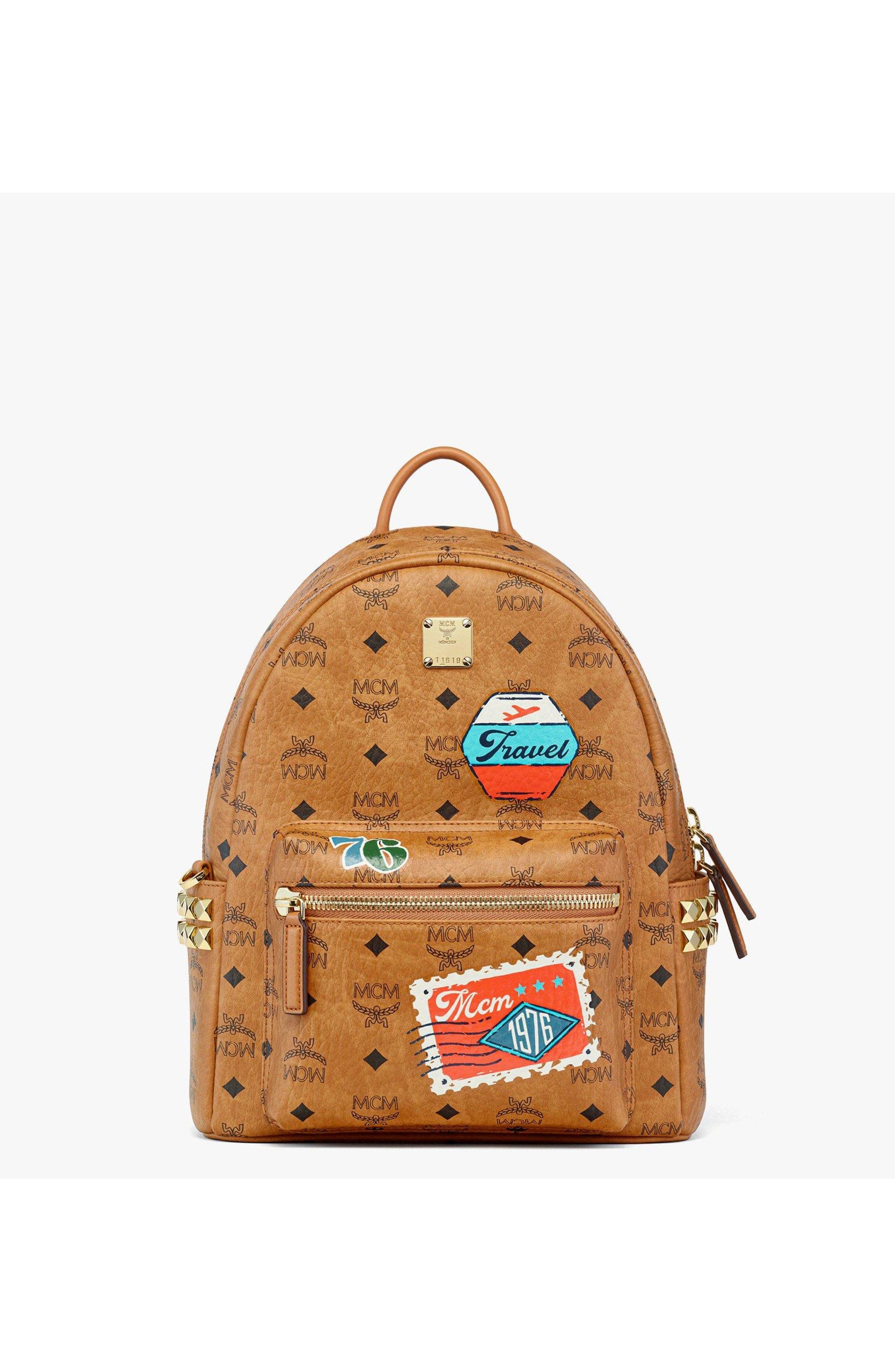 MCM Small Stark Backpack in Visetos, Main, color, 