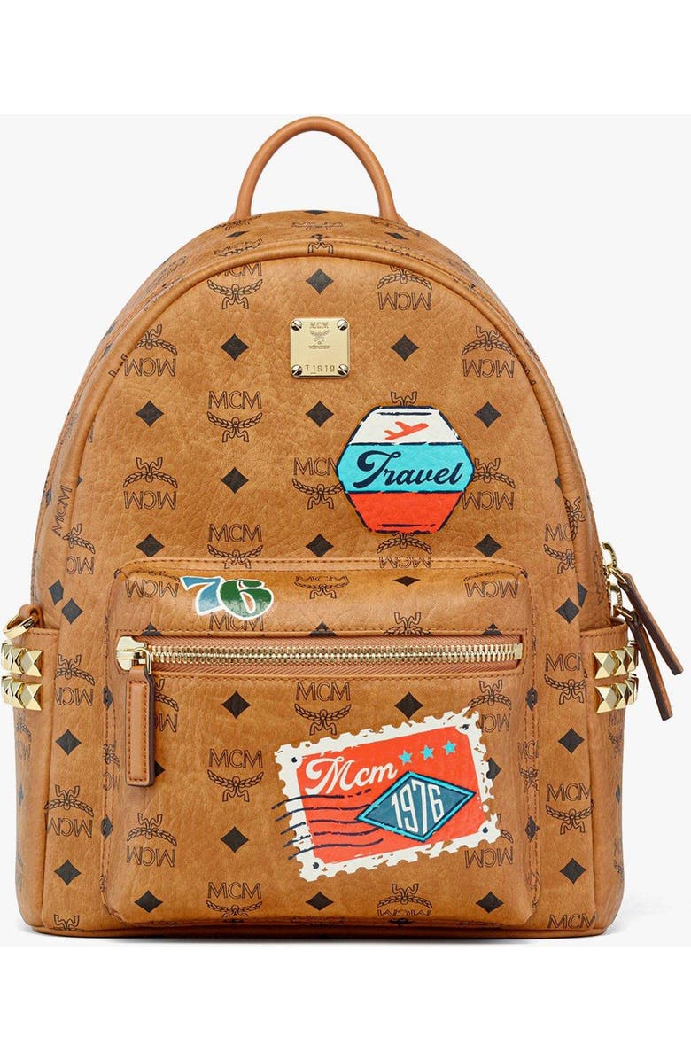 MCM Small Stark Backpack in Visetos, Main, color,