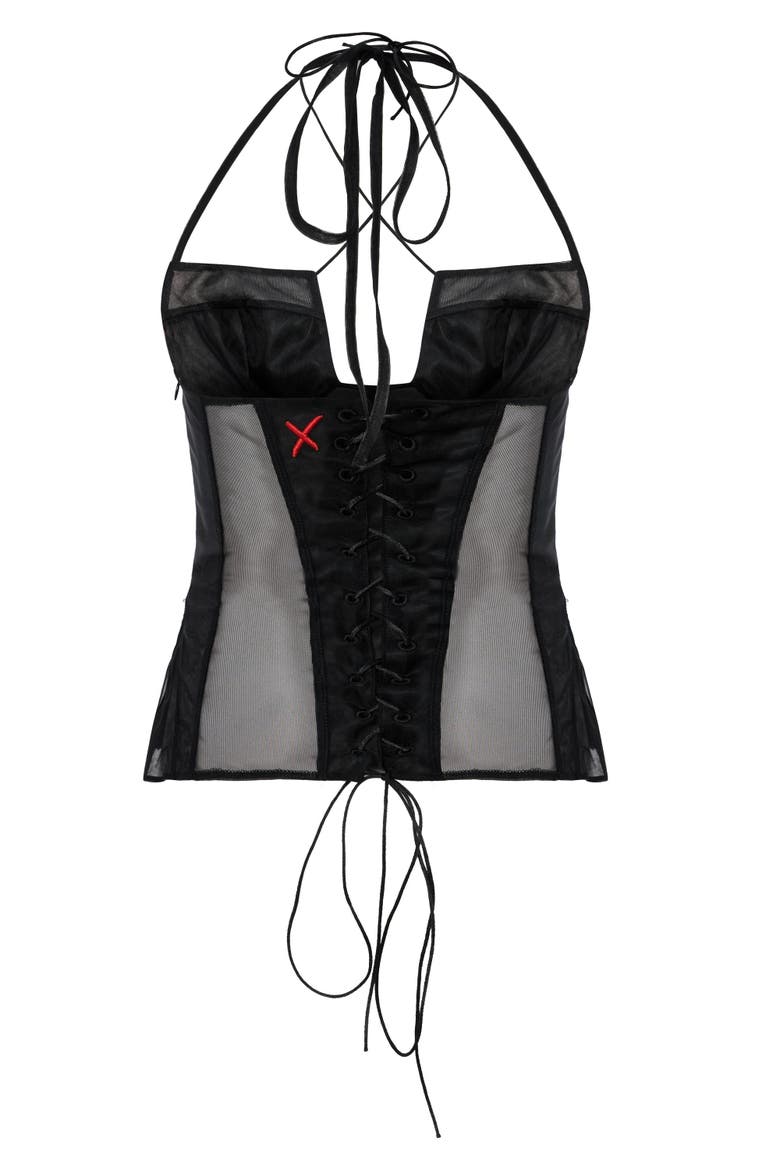 Tulle Women Top, Alternate, color, BLACK