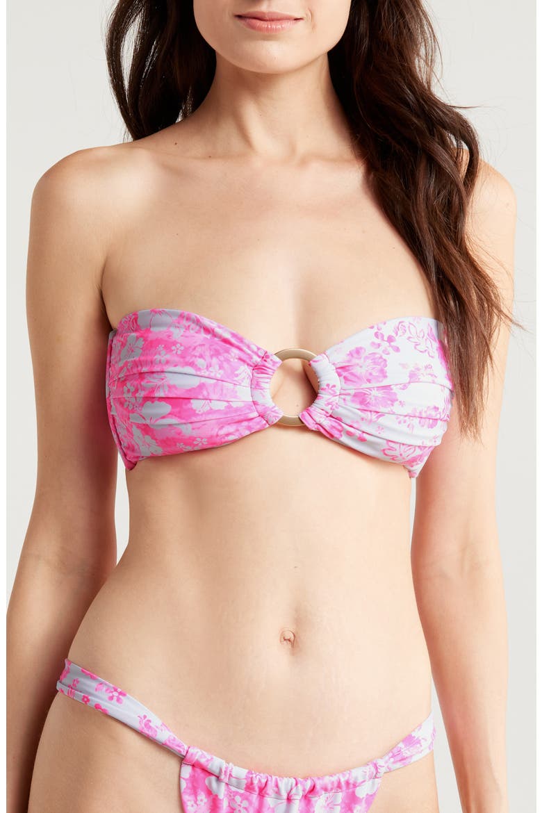 Strapless Bandeau Bikini Top, Main, color, ISLAND BLUSH