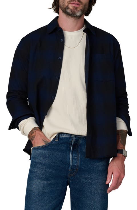 Keanu Ripped Plaid Button-Up Shirt