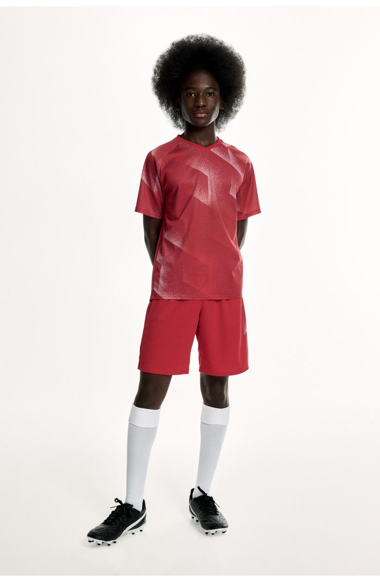 H&M 2-piece soccer set with drymove, Main, color, Red/Patterned