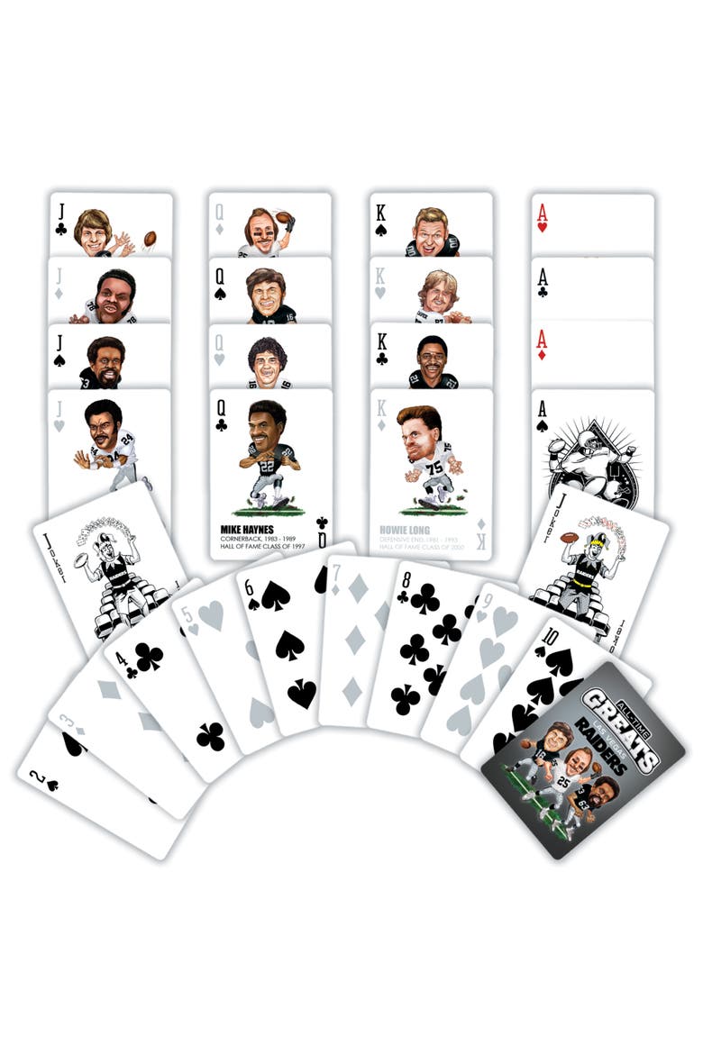 Las Vegas Raiders All-Time Playing Cards, Alternate, color, Multicolor