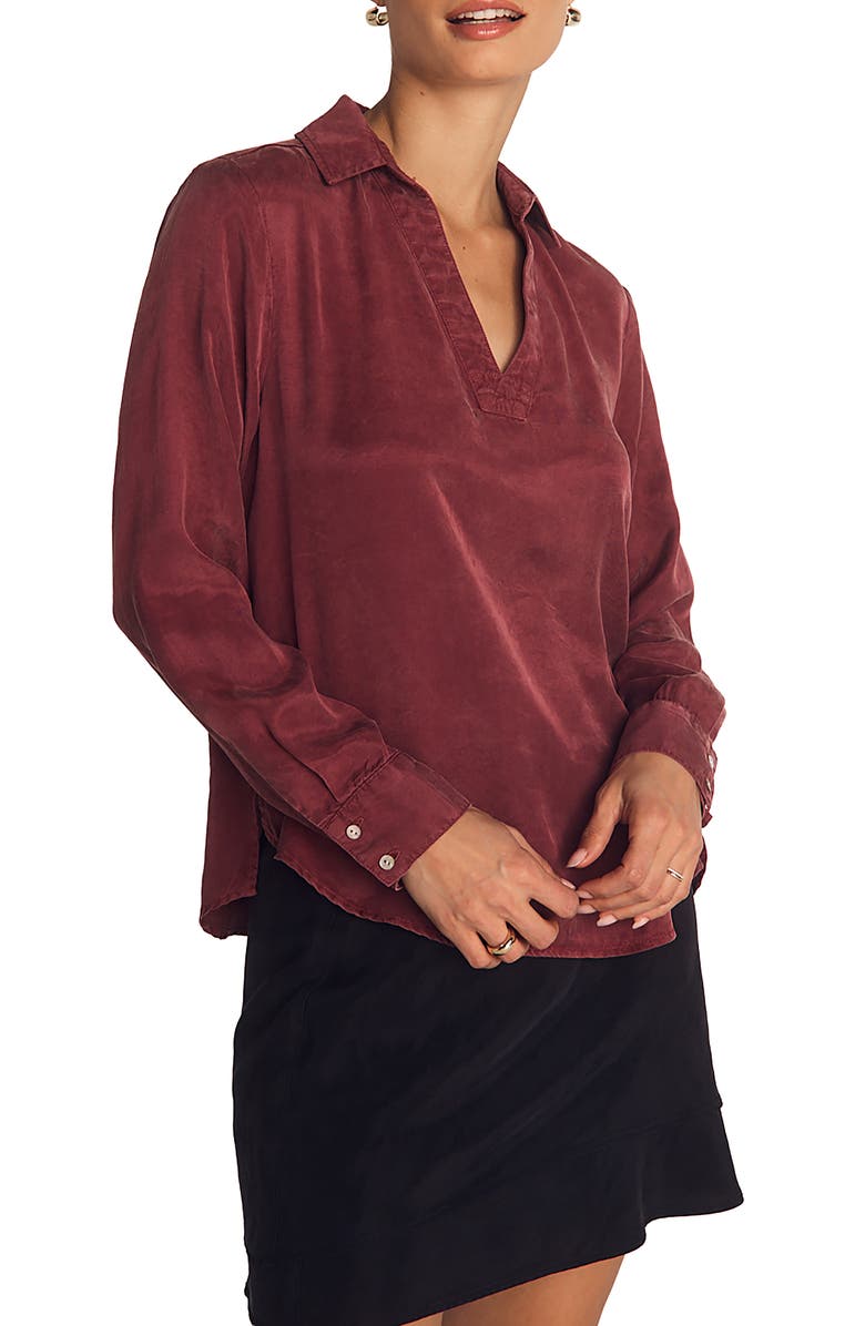 Bella Dahl Long Sleeve Top, Alternate, color, Ruby Dusk