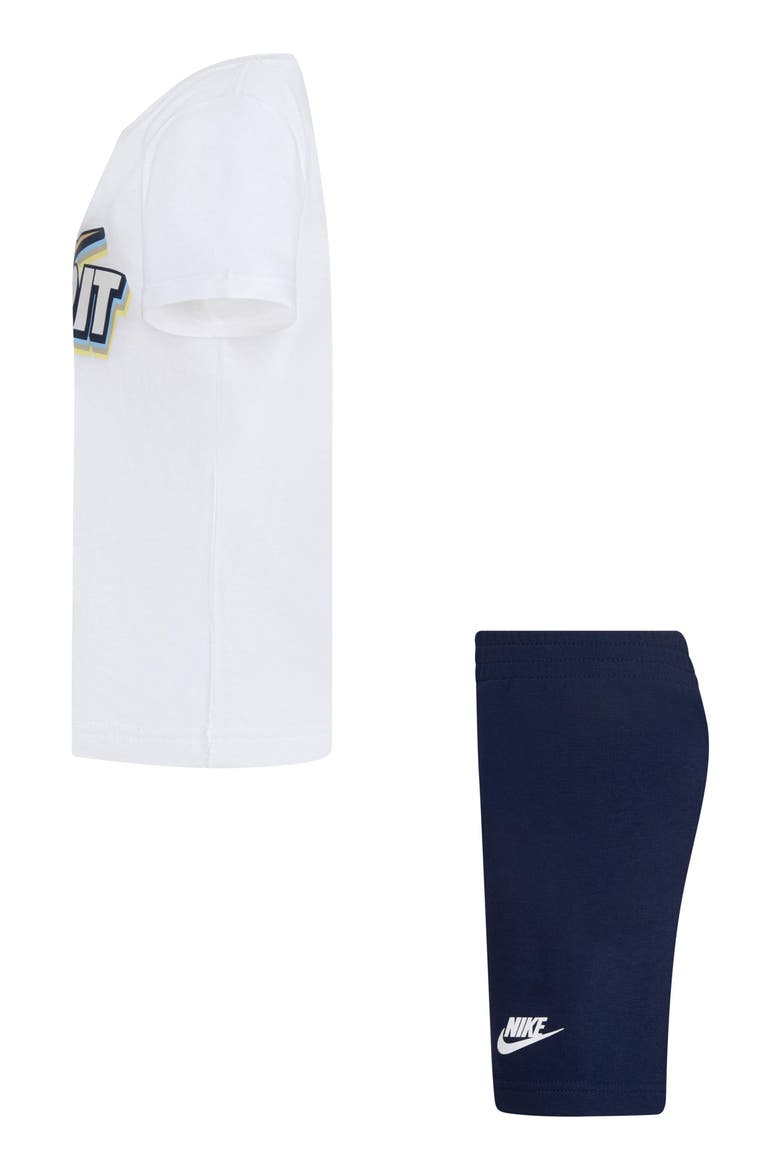 Kids' Logo Graphic T-Shirt & Shorts Set, Alternate, color, MIDNIGHT NAVY