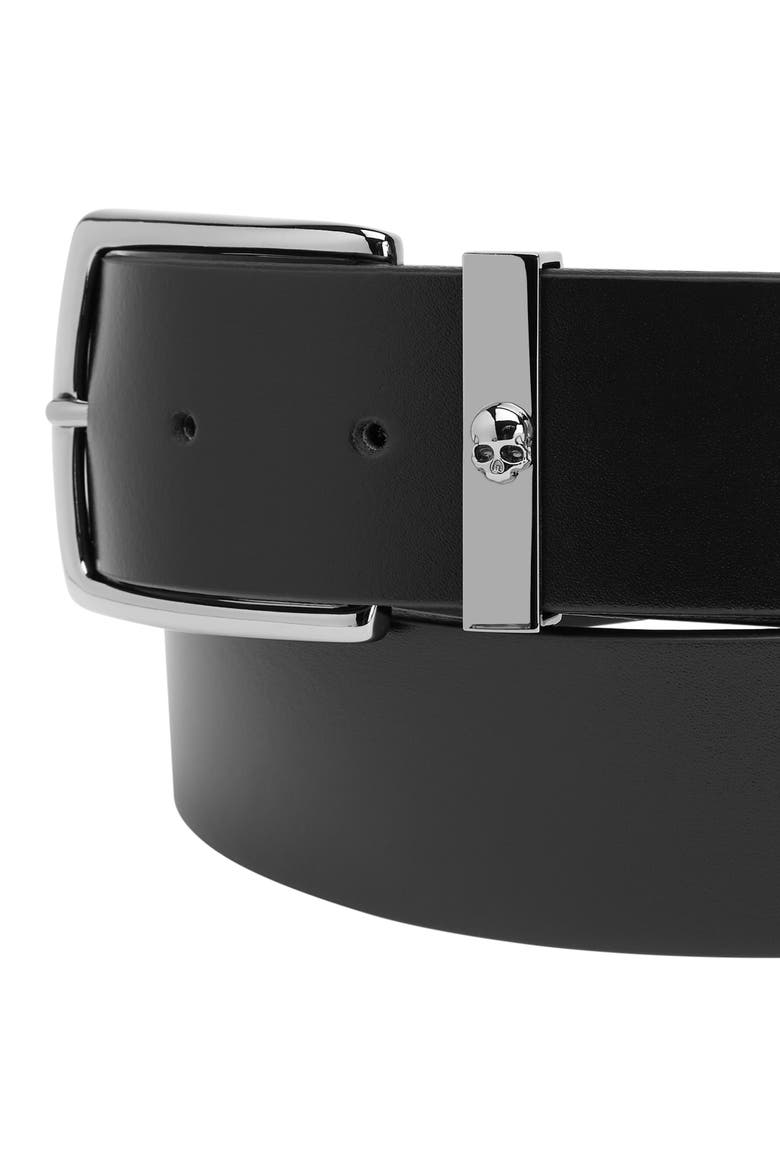 Leather Belt Skull Men, Alternate, color, black/blacknickel