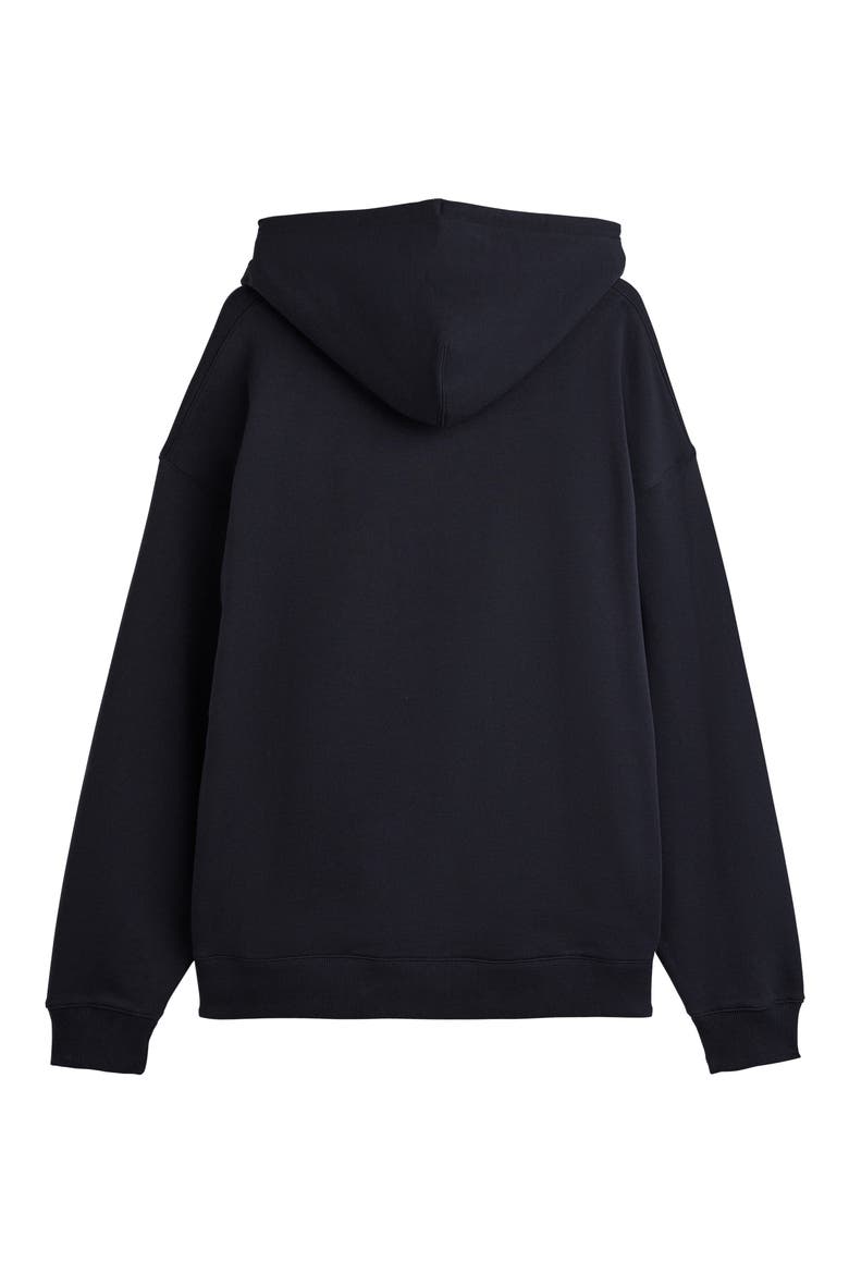 Y-3 Brushed Terry GFX Hoodie, Alternate, color, BLACK