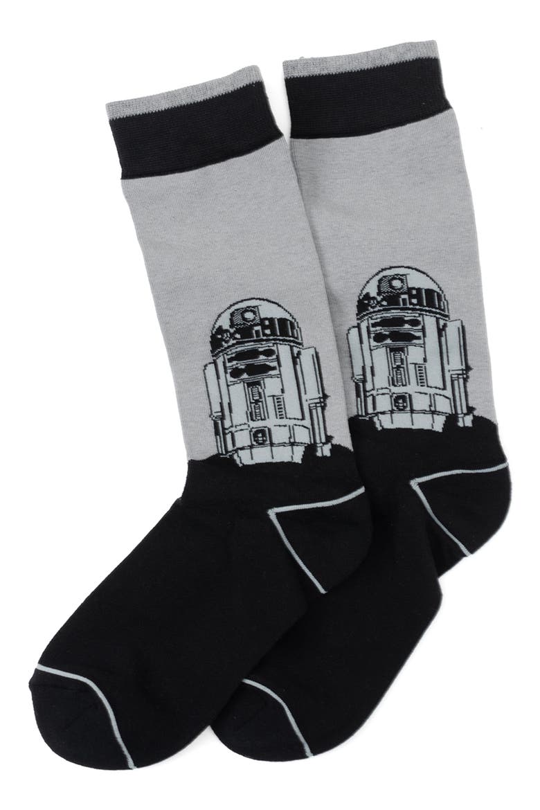 Droid & Sage Mod 3-Pack Socks & Lapel Pin Set, Alternate, color, BLACK MULTI