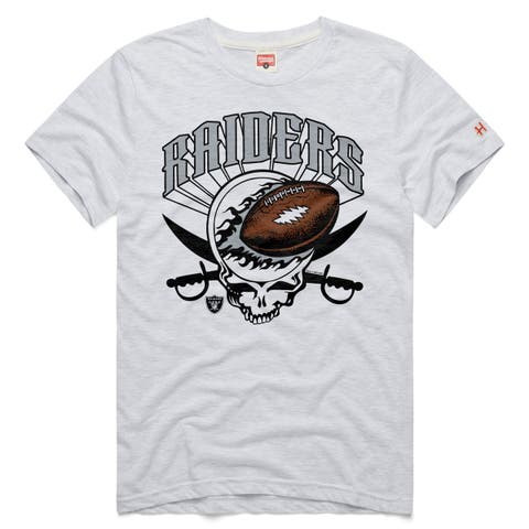 Men's Homage Ash Las Vegas Raiders NFL x Grateful Dead Tri-Blend T-Shirt