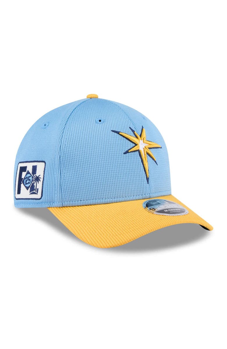 New Era Men's New Era  Light Blue/Gold Tampa Bay Rays 2025 Spring Training 9FORTY Adjustable Hat, Main, color, 