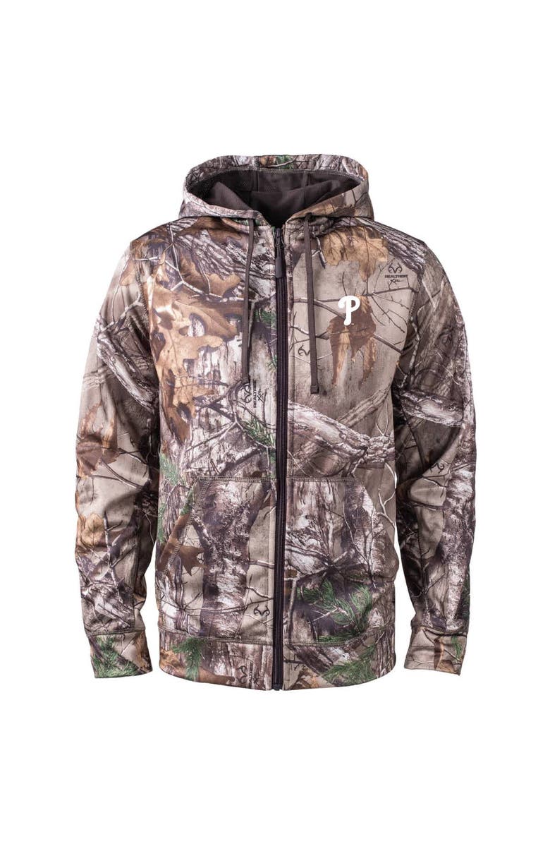 DUNBROOKE Men's Dunbrooke Camo Philadelphia Phillies Trophy Realtree Full-Zip Hoodie, Main, color, Camo