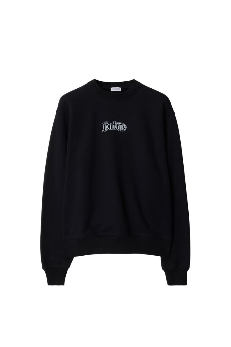 Logo Cotton Blend Sweatshirt, Alternate, color, Coal