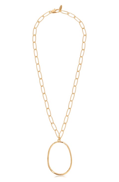 Oval Pendant Necklace
