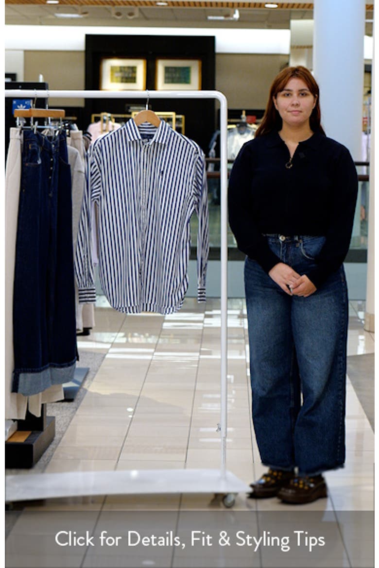 Stripe Relaxed Fit Cotton Button-Up Shirt (Women) | Nordstrom