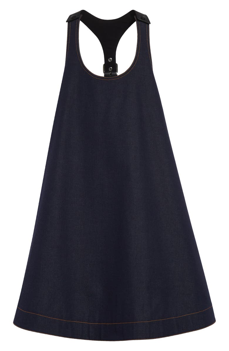 MONSE Racer Back Denim Baby Doll Minidress, Alternate, color, 