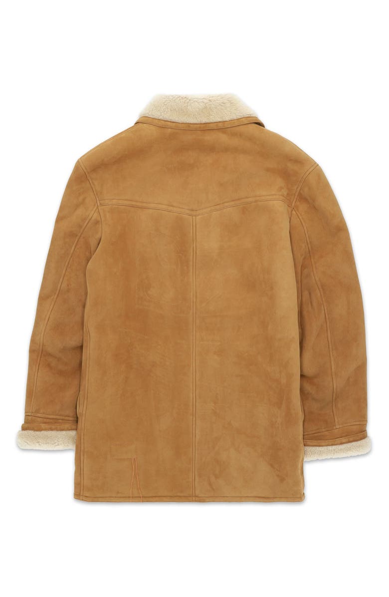 Fortela Shearling Double Breasted Jacket, Alternate, color, Camel
