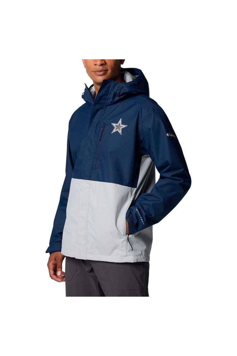 Men's Columbia Navy/Silver Dallas Cowboys Field Bound Omni-Shield Full Zip Jacket, Main, color, Navy