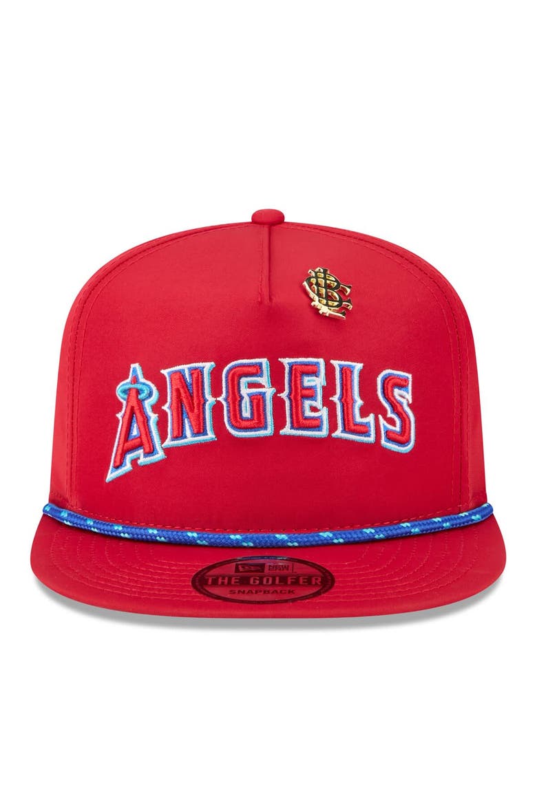 Men's New Era  Red Los Angeles Angels 2025 Big League Chew Golfer Snapback Hat, Alternate, color, Red