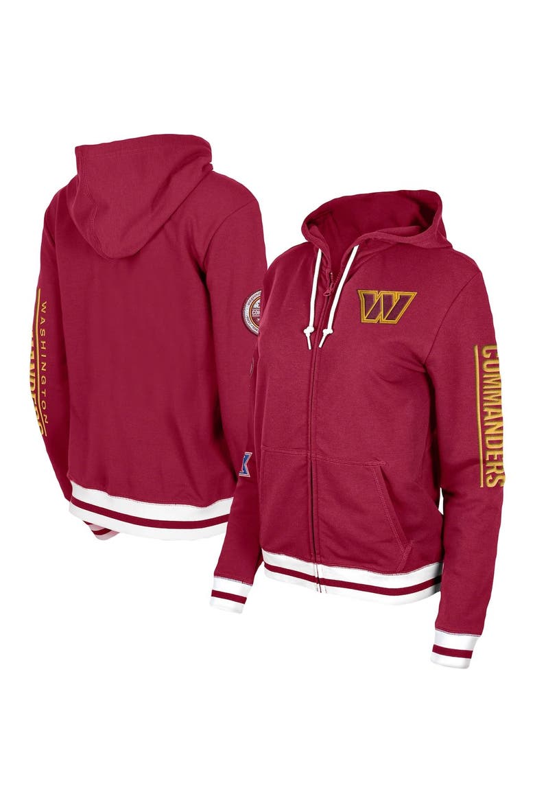 Women's New Era Burgundy Washington Commanders Elite Pack Full-Zip Hoodie, Main, color, Burgundy