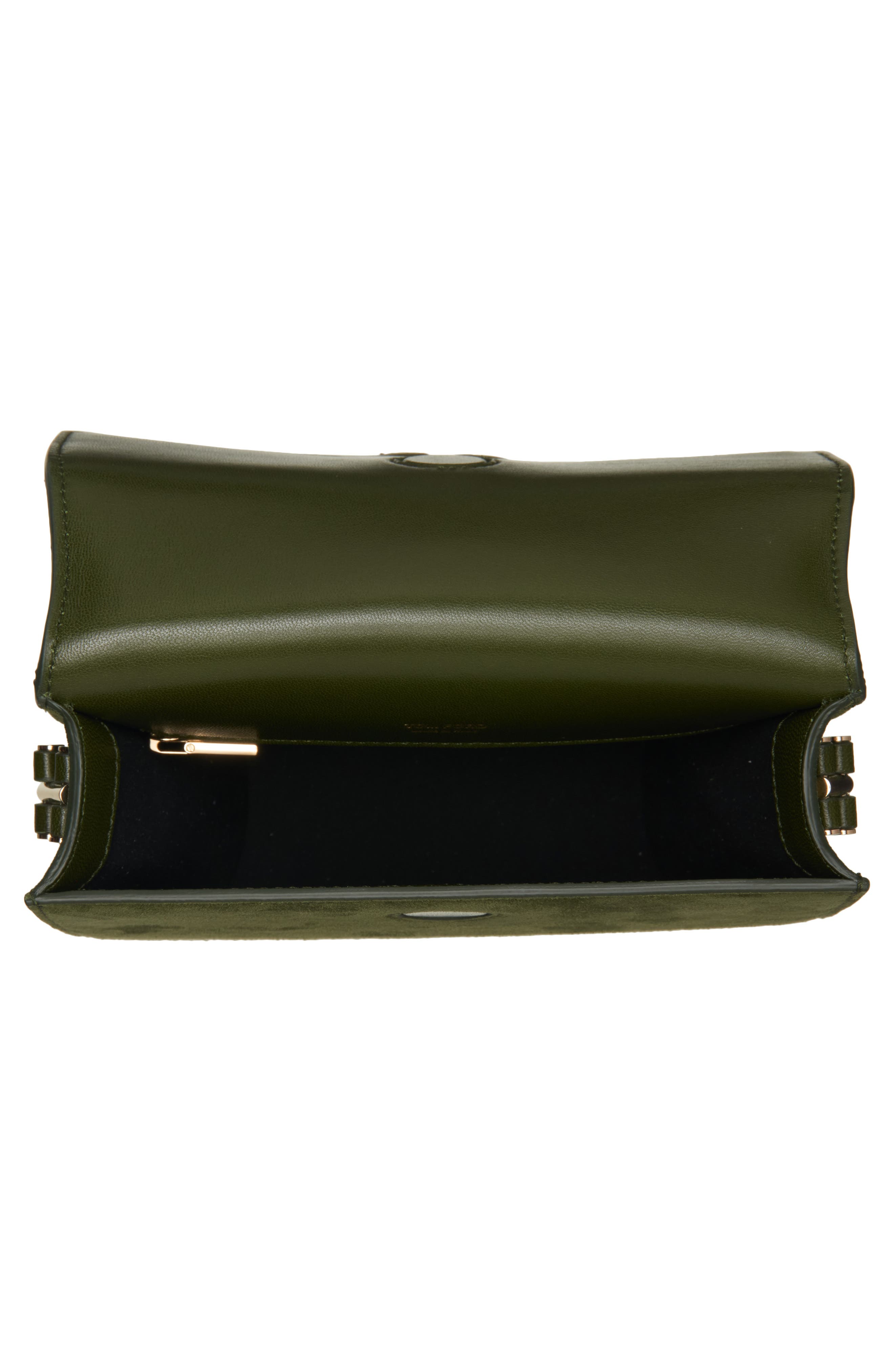 TOM FORD Mini Suede Crossbody Bag, Alternate, color, 1E018 Moss Green
