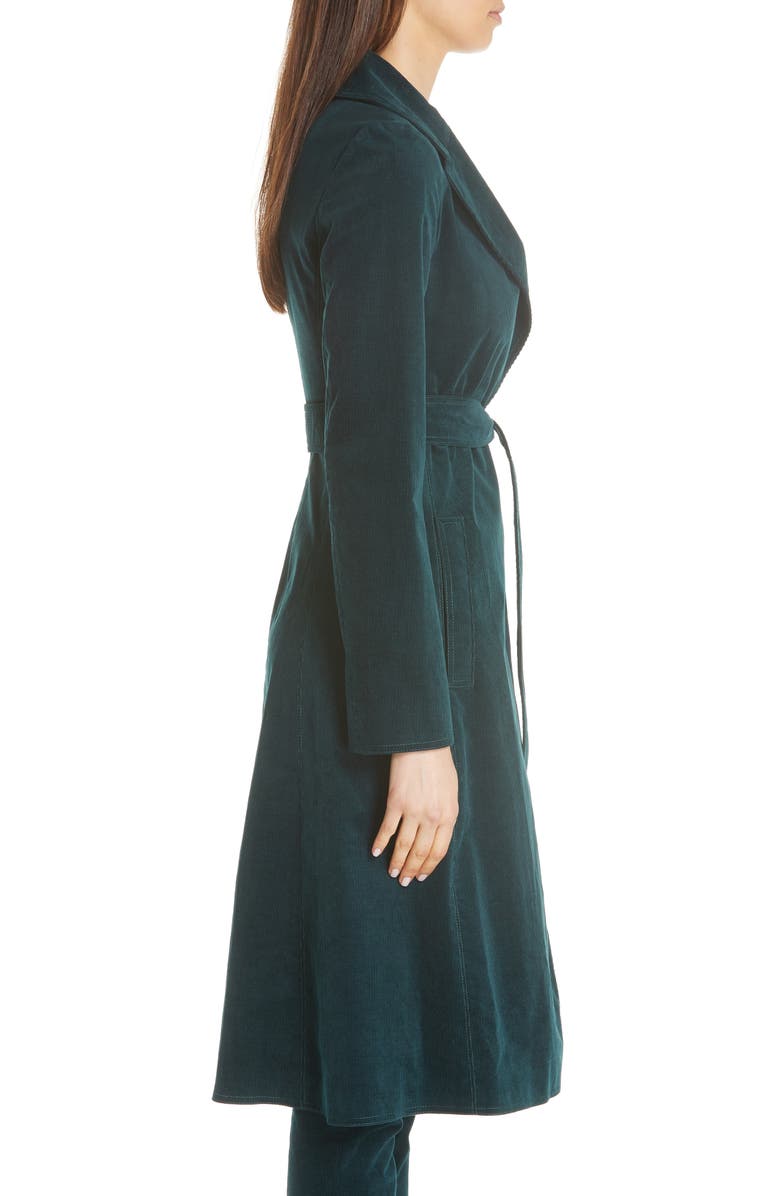 Theory Oslo Corduroy Trench Coat, Alternate, color, 