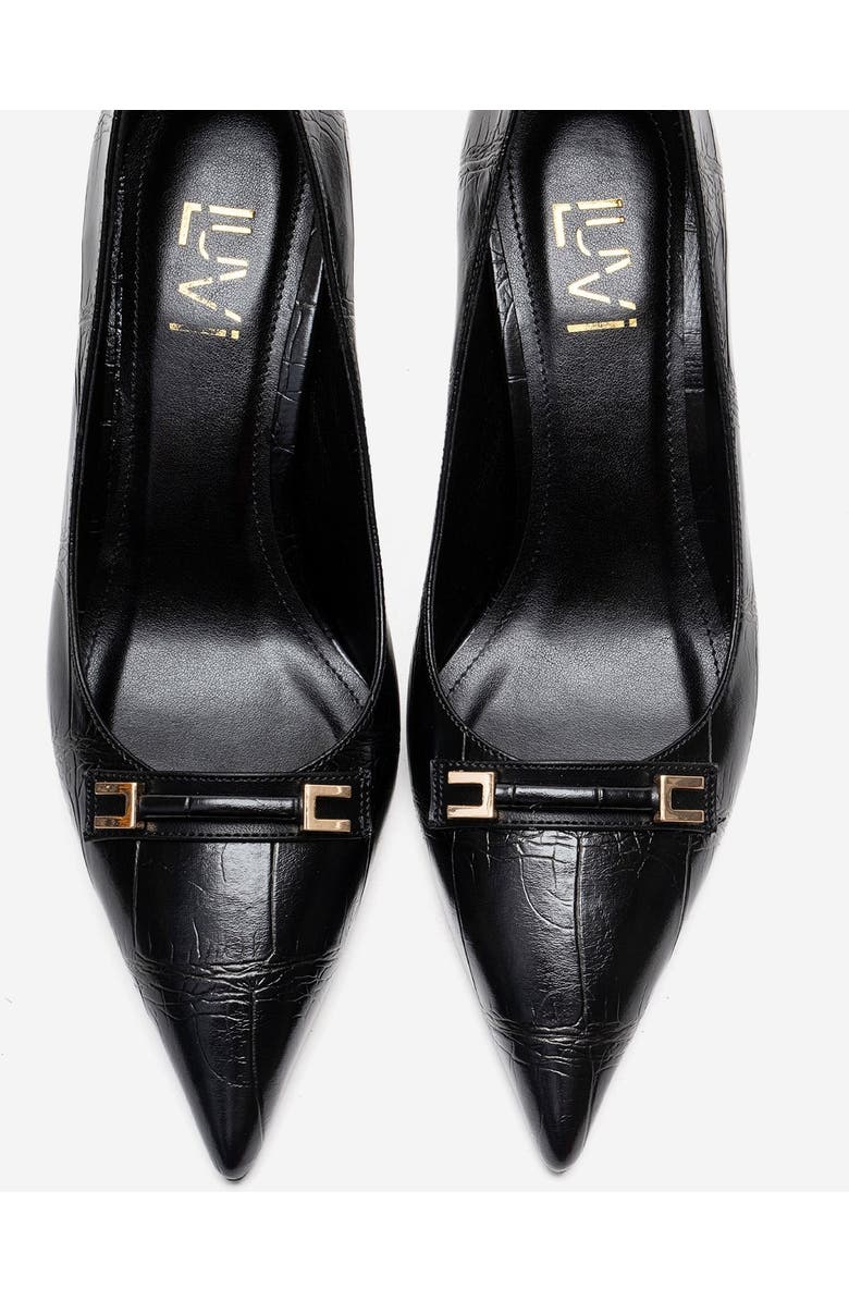 Prologue Shoes Poesy Pointed Toe Stiletto Pump, Alternate, color, Black Print