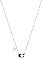 COACH Signature C Charm Heart Pendant Necklace