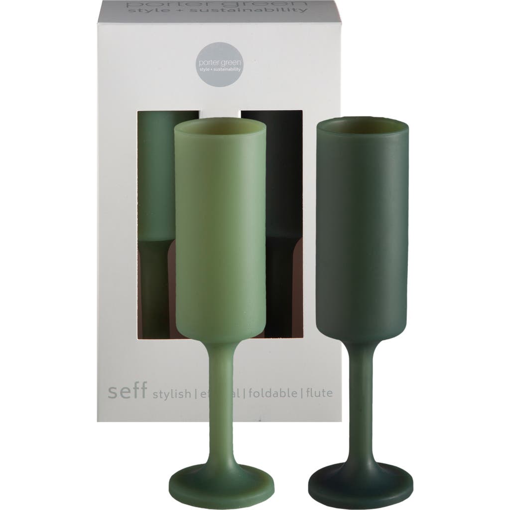 Porter Green Seff | Unbreakable Champagne Flutes In Green