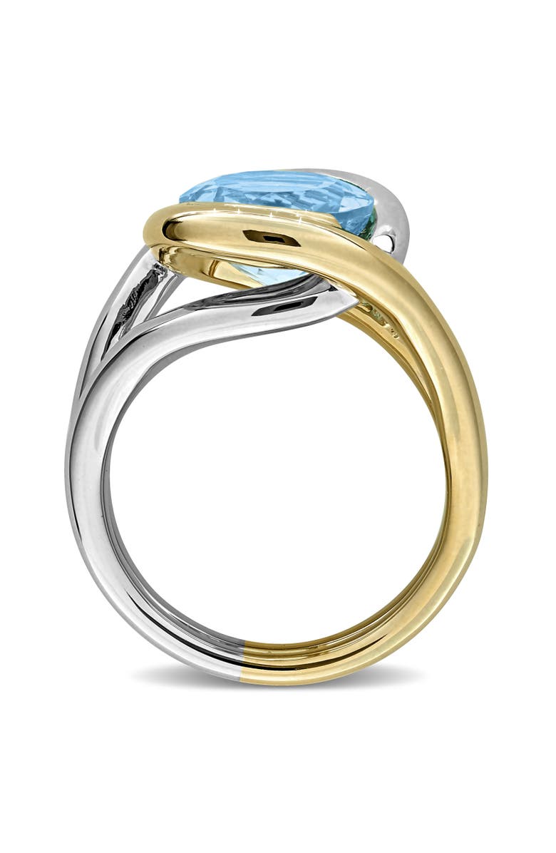 Julianna B. Blue Topaz Ring Two-Tone Sterling Silver, Alternate, color, Blue Topaz