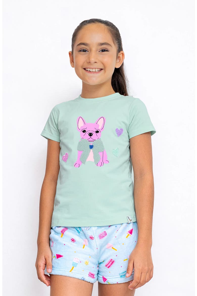 Frenchie Bow Short Sleeve Tee, Alternate, color, Mint