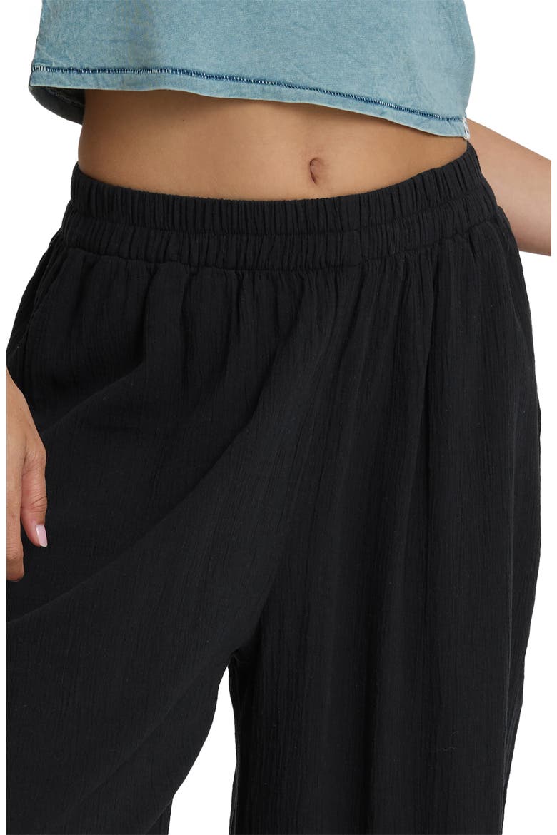Follow Me Wide Leg Cotton Cover-Up Pants, Alternate, color, BLACK SANDS