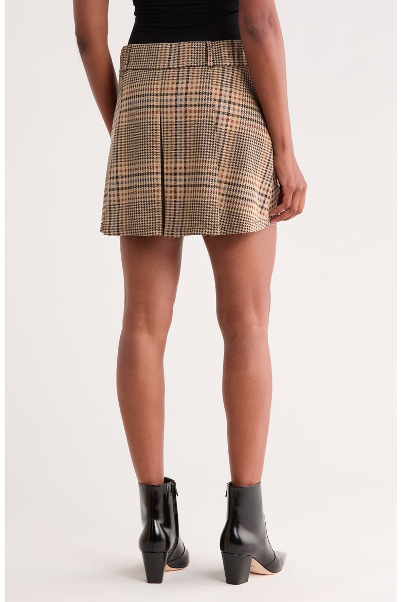 Check Pleated Skirt, Alternate, color, SESAME BEIGE PLAID