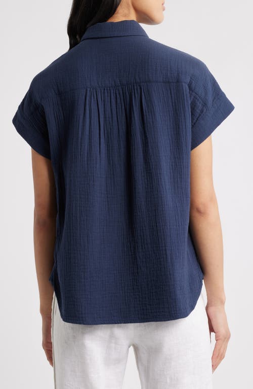Caslonr Caslon(r) Cotton Gauze Button-up Shirt In Navy Blazer