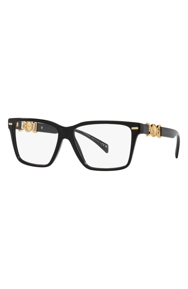 Versace 54mm Rectangular Optical Glasses, Alternate, color,
