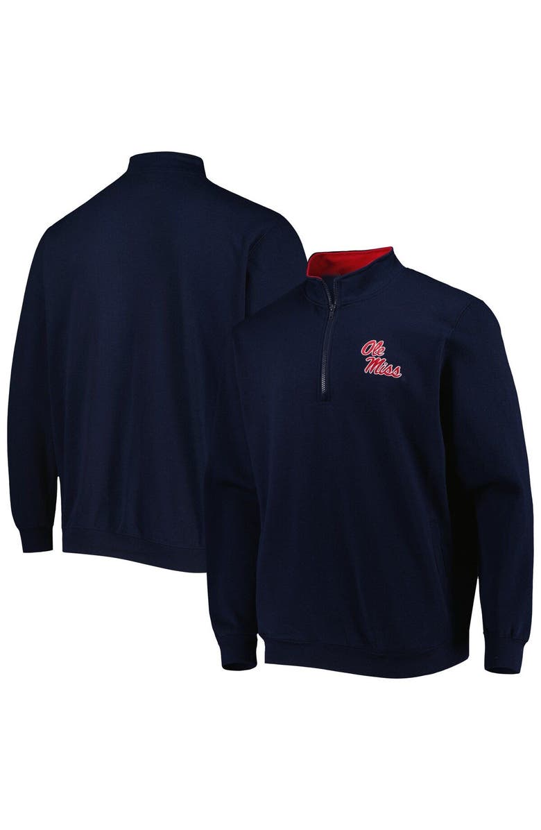 COLOSSEUM Men's Colosseum Navy Ole Miss Rebels Tortugas Quarter-Zip Sweatshirt, Main, color, Navy