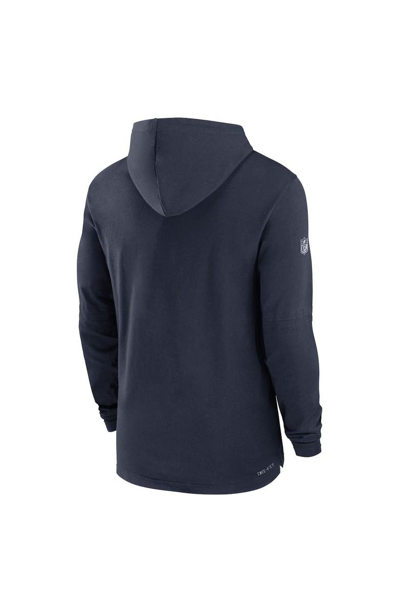 Nike Men's Nike Navy Houston Texans Sideline Performance Long Sleeve Hoodie T-Shirt, Alternate, color, 