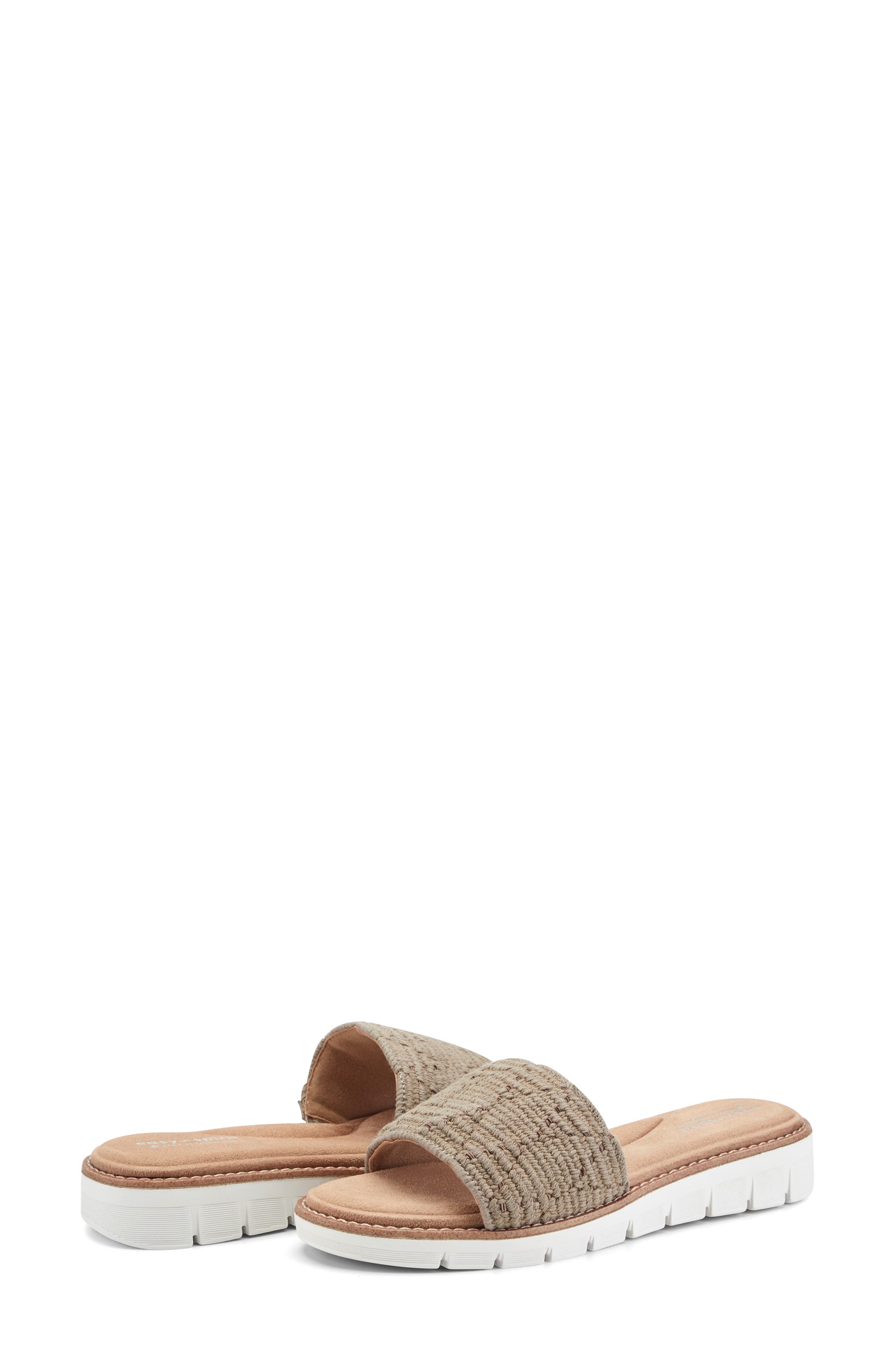 Easy Spirit Jadyn Platform Wedge Slide Sandal, Alternate, color, Taupe