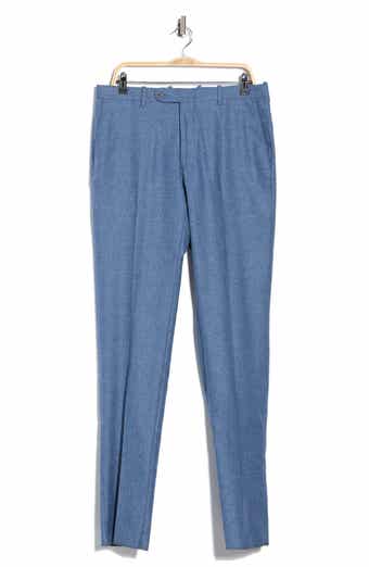 Harker Flat Front Wool & Cotton Dress Pants