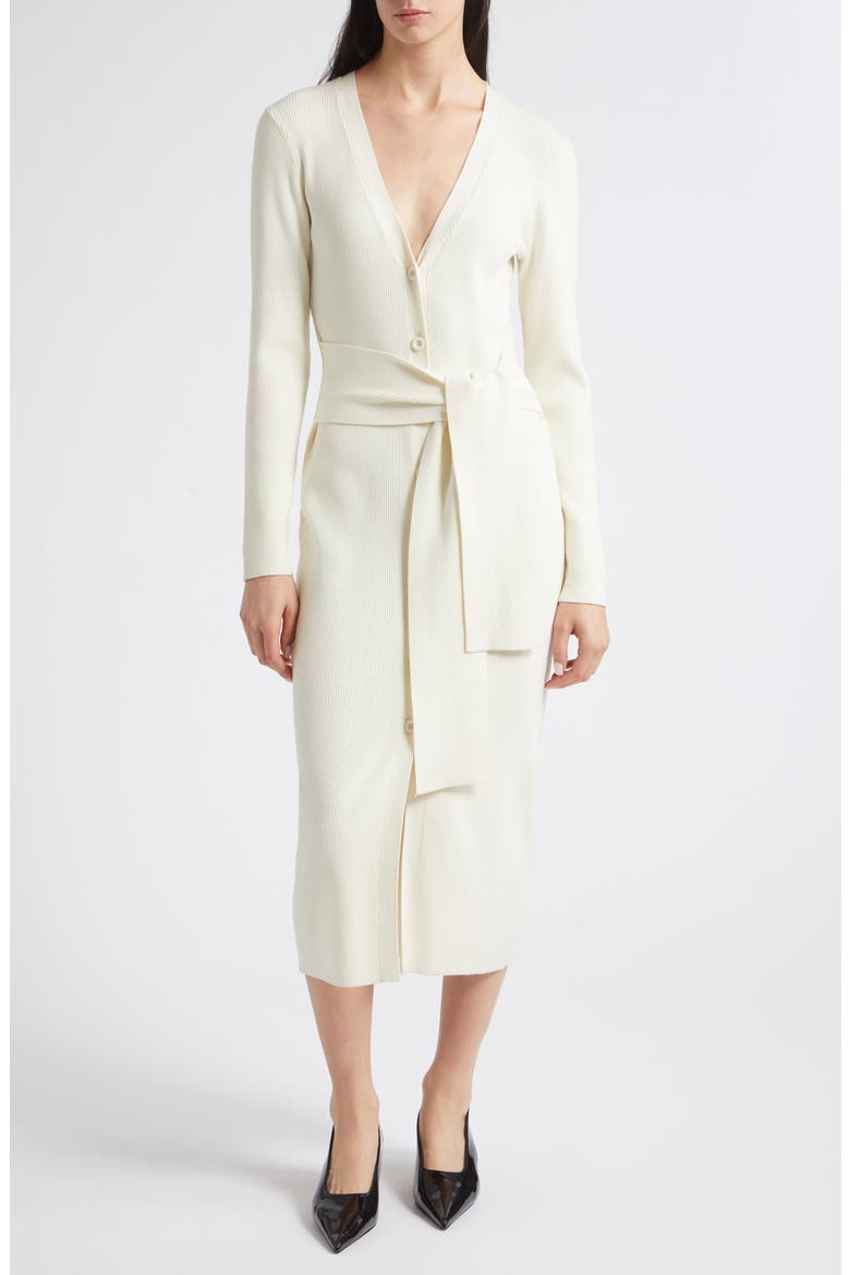 Lara Long Sleeve Cardigan Dress, Main, color, IVORY