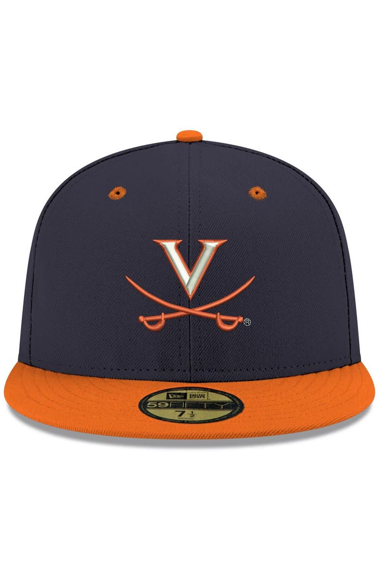 New Era Virginia Cavaliers 59FIFTY Fitted Hat - Navy Blue, Alternate, color,