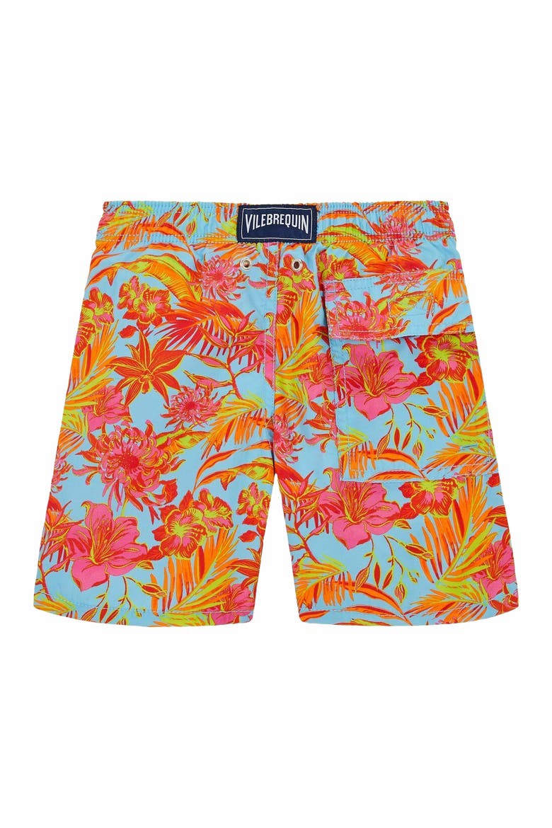 Kids' Tahiti Flowers Swim Shorts, Alternate, color, SANTORIN