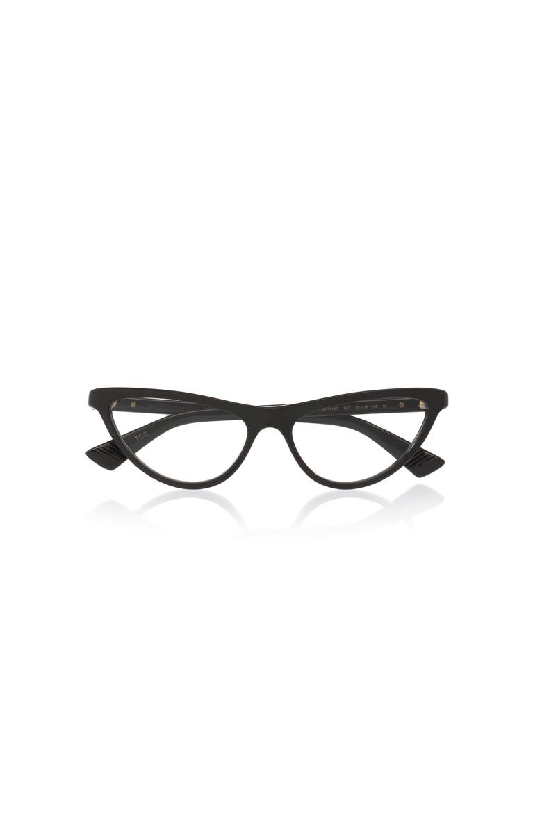 Bottega Veneta 55mm Cat Eye optical glasses, Alternate, color, Black