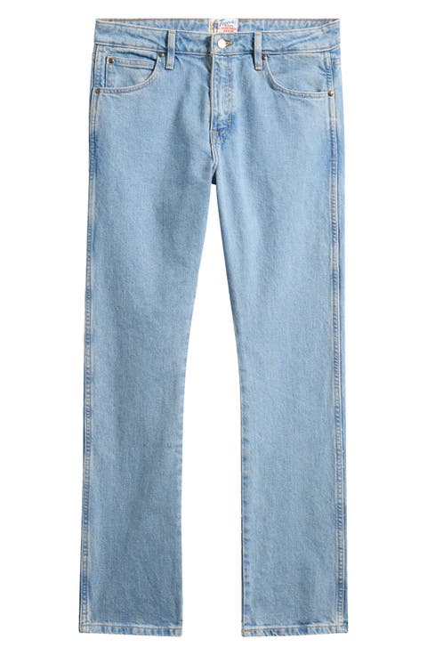 Slim Straight Heritage Denim Jeans (Light Blue)